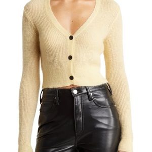 Frame Mohair & Wool Blend Cardigan (XS/TP)